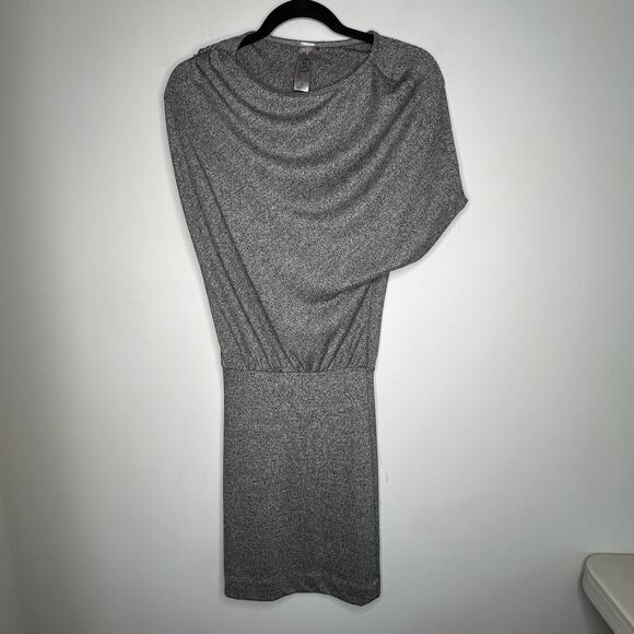 Go Couture Charcoal Grey Short Sleeve Sweater Dress - Picture 3 of 7